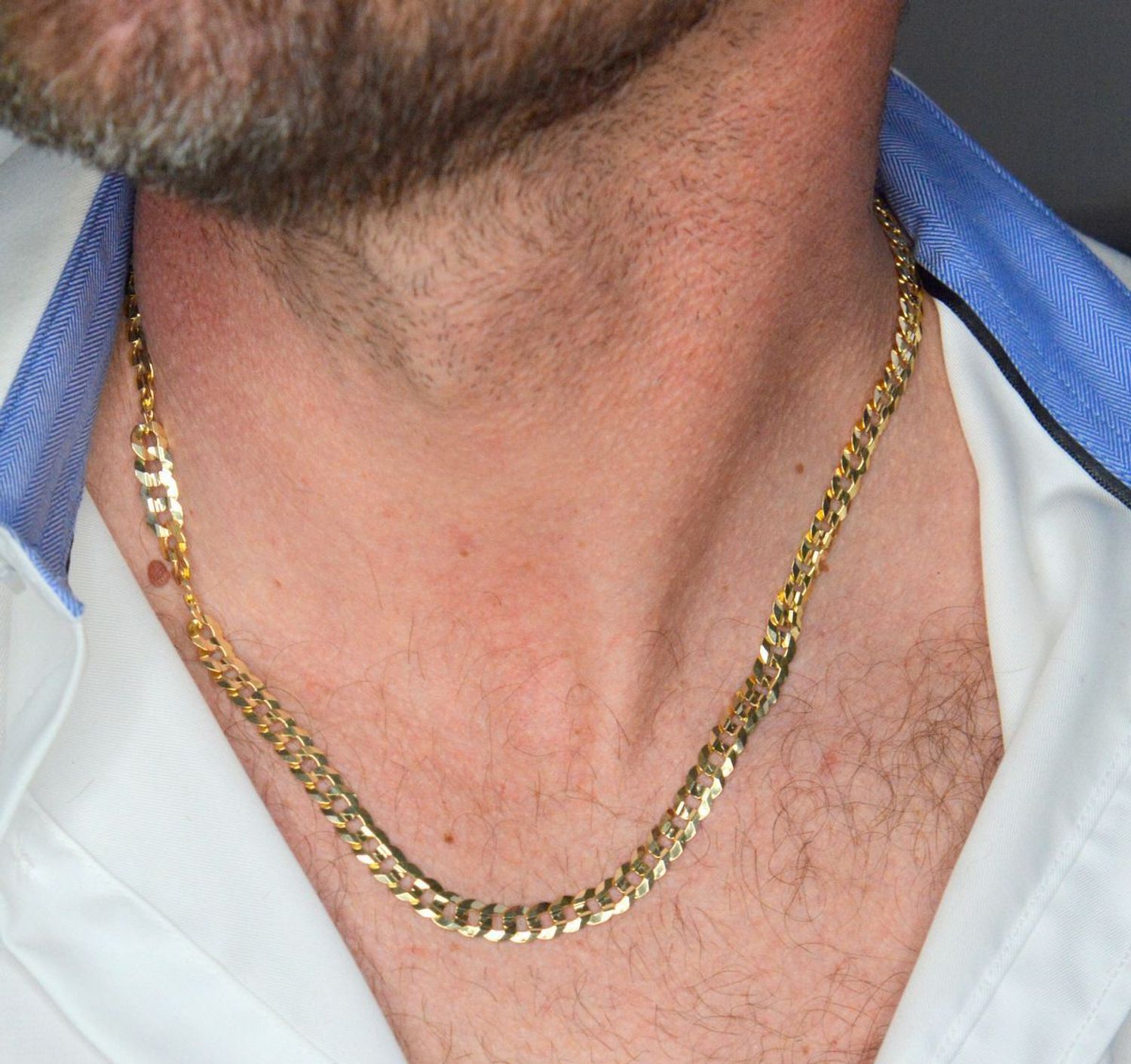 Łańcuszek złoty pancerka 585, LA 430K 585 6,5mm Klasyczny i uniwersalny łańcuszek o splocie pancerki, wykonany z żółtego złota próby 585 o wadze około 25,24 gram..jpg